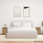 vidaXL Tables de chevet avec LED 2 Pièces chêne artisanal bois ingénierie