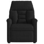 vidaXL Fauteuil inclinable de massage électrique noir tissu microfibre