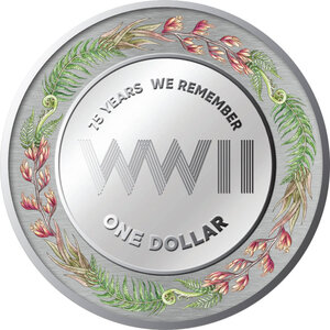 Pièce de monnaie en Argent 1 Dollar g 62.2 (2 oz) Millésime 2020 WWII