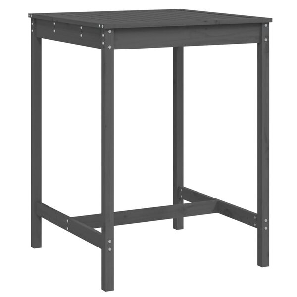 vidaXL Table de jardin gris 82 5x82 5x110 cm bois massif de pin