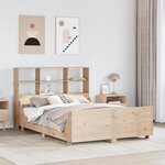 vidaXL Lit bibliothèque sans matelas 120x200 cm bois massif