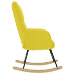 vidaXL Chaise à bascule jaune clair tissu