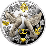 Monnaie WEDDING DOVES Love Argent 500 Francs Cameroon 2026 (PRÉCOMMANDE)