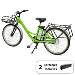 Vélo électrique du facteur, reconditionné et une batterie supplémentaire Voltr - Taille normale - Kaki / Noir