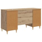 vidaXL Bureau Chêne artisanal 142 5 x 50 x 75 cm Bois d'ingénierie