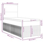 vidaXL Sommier à lattes de lit avec matelas Bleu 100x200 cm Tissu