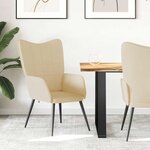 vidaXL Chaise de relaxation Crème Tissu