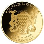 Pièce de monnaie en Or 3000 Francs g 0.031 (1/1000 oz) Millésime Zodiac Signs SAGITTARIUS 1/1000