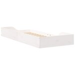 vidaXL Cadre de lit surélevé Blanc 80 x 210 cm Bois massif en pin