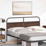 vidaXL Tête de lit chêne marron 160 cm acier et bois d'ingénierie