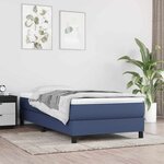 vidaXL Matelas de lit à ressorts ensachés bleu 120x190x20 cm Tissu