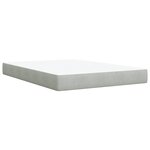 vidaXL Sommier à lattes de lit et matelas Gris clair 140x190cm Velours