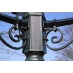 Vidaxl lampadaire de jardin 3 bras 215 cm vert foncé/noir aluminium