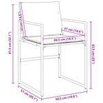 vidaXL Chaises de jardin et coussins lot de 4 noir acier et textilène