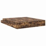 vidaXL Cadre de lit avec rangement Chêne fumé 200 cm Bois d'ingénierie
