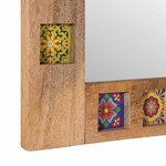 vidaXL Miroir de salle de bain avec stockage Naturel 50 x 70 x 3 cm