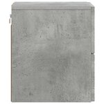vidaXL Cabinet de chevet mural Gris béton 34 5 x 33 x 40 cm