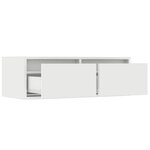 vidaXL Meuble TV avec lumières LED blanc 75x35 5x25 cm