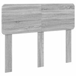 vidaXL Cadre de lit Gris Sonoma 135 x 190 cm Bois d'ingénierie