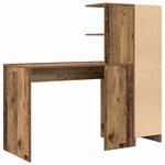 vidaXL Bureau 2 Pièces Bois ancien