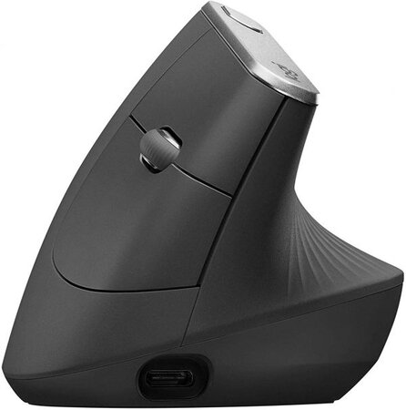 Souris sans fil ergonomique verticale noire (USB)
