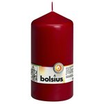 Bolsius Bougies pilier 8 Pièces 150x78 mm Rouge bordeaux