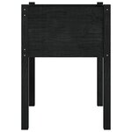 vidaXL Jardinières 2 Pièces Noir 50x50x70 cm Bois de pin massif