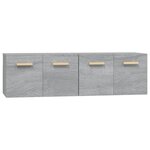 vidaXL Armoires murales 2 Pièces Sonoma gris 60x36 5x35 cm Bois