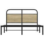 vidaXL Cadre de lit sans matelas 120x200 cm chêne sonoma