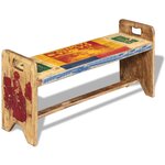 Banc banquette bois massif recyclé 100 x 30 x 50 cm 02_0010854