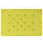 vidaXL Coussins de plancher de palette lot de 3 Vert pomme Coton