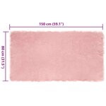 vidaXL Tapis en Peau de Mouton Synthétique Rose 80 x 150 cm Polyester