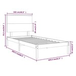 vidaXL Cadre de lit Marron miel Bois de pin massif 100x200 cm