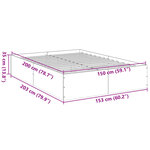 vidaXL Cadre de lit sans matelas chêne fumé 150x200 cm