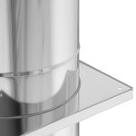 vidaXL Extension de Conduit Argent 35 x 35 x 65 cm Acier inoxydable