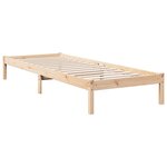 vidaXL Cadre de lit extra long sans matelas 80x220 cm bois massif pin