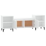vidaXL Meuble TV Blanc 160x35x55 cm Bois d'ingénierie