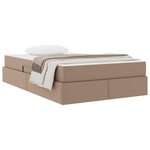 vidaXL Lit avec rangement et matelas Cappuccino 120 x 190 cm