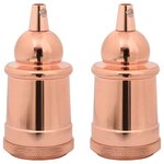 vidaXL Douilles de lampe 2 Pièces bronze or rose E27