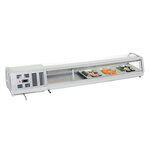 Présentoir réfrigéré à sushis - 5 x gn 1/2 - bartscher - r600a - plastique 1800x425x295mm