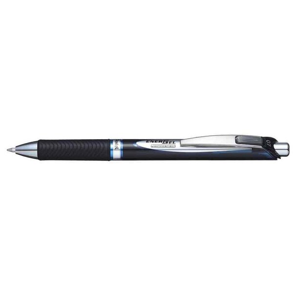 Roller encre gel rétractable energel blp77 - permanent pointe 0 7 mm bleu x 12 pentel