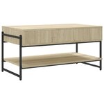 vidaXL Table basse chêne sonoma 90x50x45 cm bois d'ingénierie