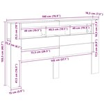 vidaXL Tête de lit à LED chêne fumé 180x18 5x103 5cm bois d'ingénierie