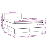 vidaXL Sommier à lattes de lit et matelas et LED vert foncé 120x220cm velours