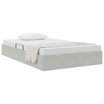 vidaXL Cadre de lit ottoman Gris clair 120 x 200 cm Velours