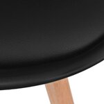 vidaXL Chaises à manger lot de 2 Noir Plastique