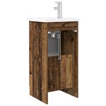 vidaXL Meuble de salle de bain avec évier Bois ancien
