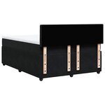 vidaXL Sommier à lattes de lit et matelas Noir 160x200 cm Velours