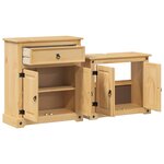 vidaXL Ensemble de meubles salle de bain 2 Pièces Corona bois pin massif
