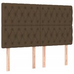 vidaXL Sommier à lattes de lit avec matelas Marron foncé 140x190 cm